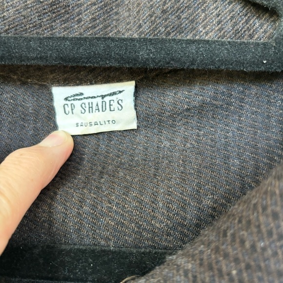 CP Shades Sausalito Vintage Wool Blend Button Down Shacket Top Size L - Picture 2 of 8